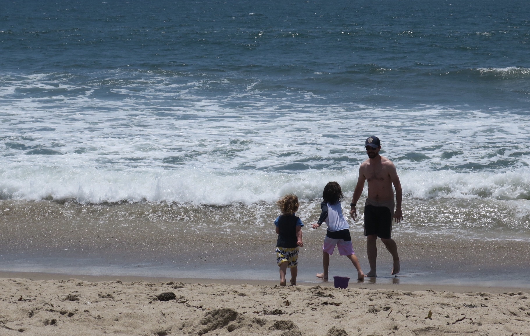 Mike and boys at Beach