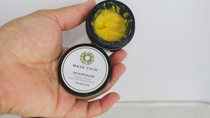 Maya Chia The Super Blend non-toxic Pressed Serum in hand- Felixinsideout