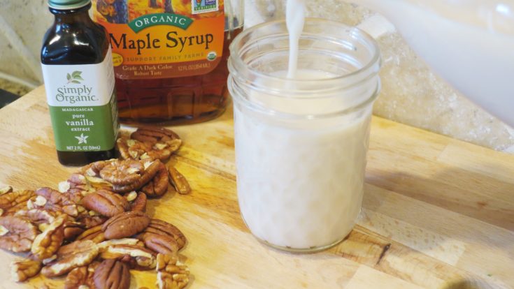 Glass of Maple Pecan Milk Almond Cow- Felixinsideout