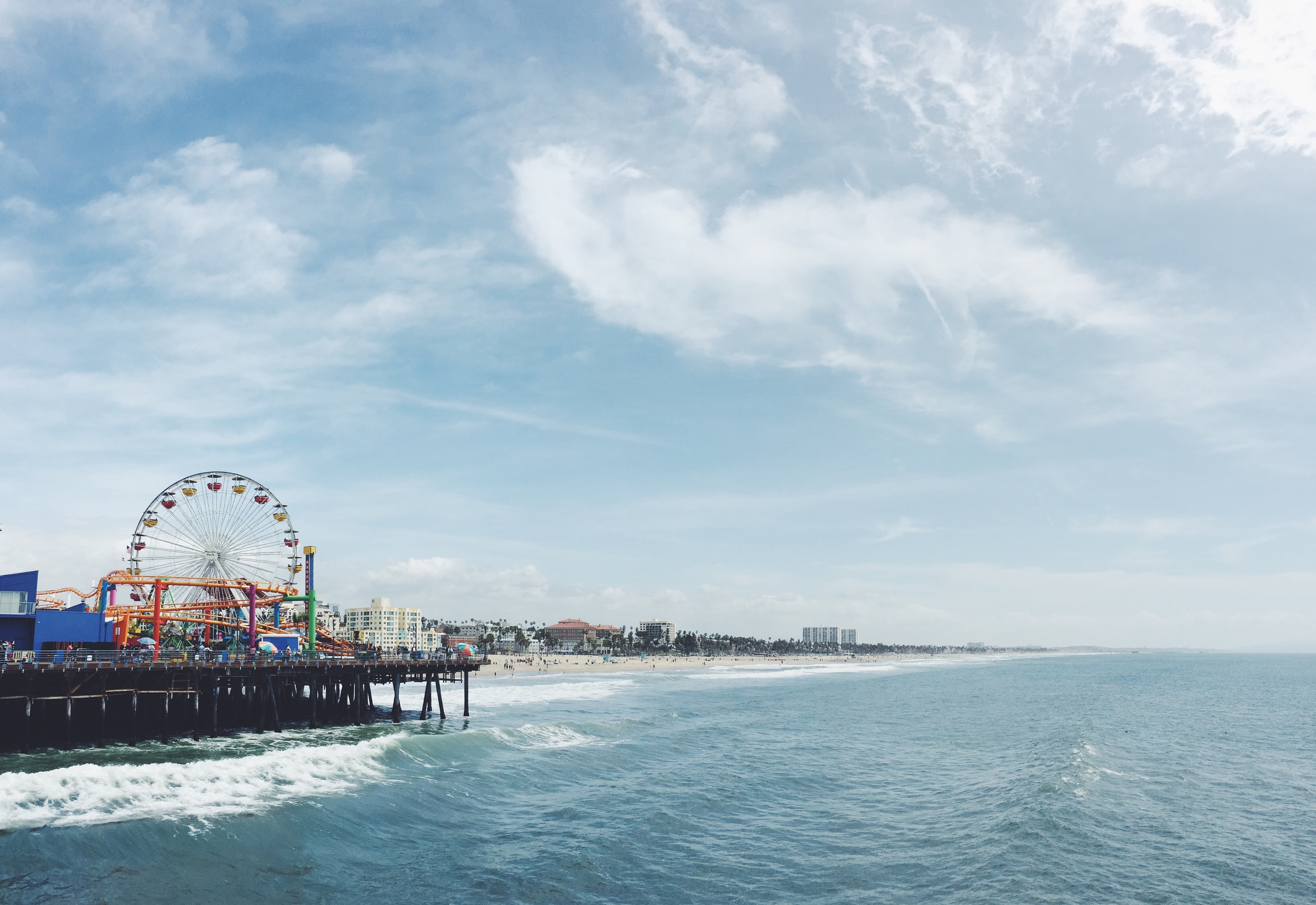 Santa Monica Pier and ocean